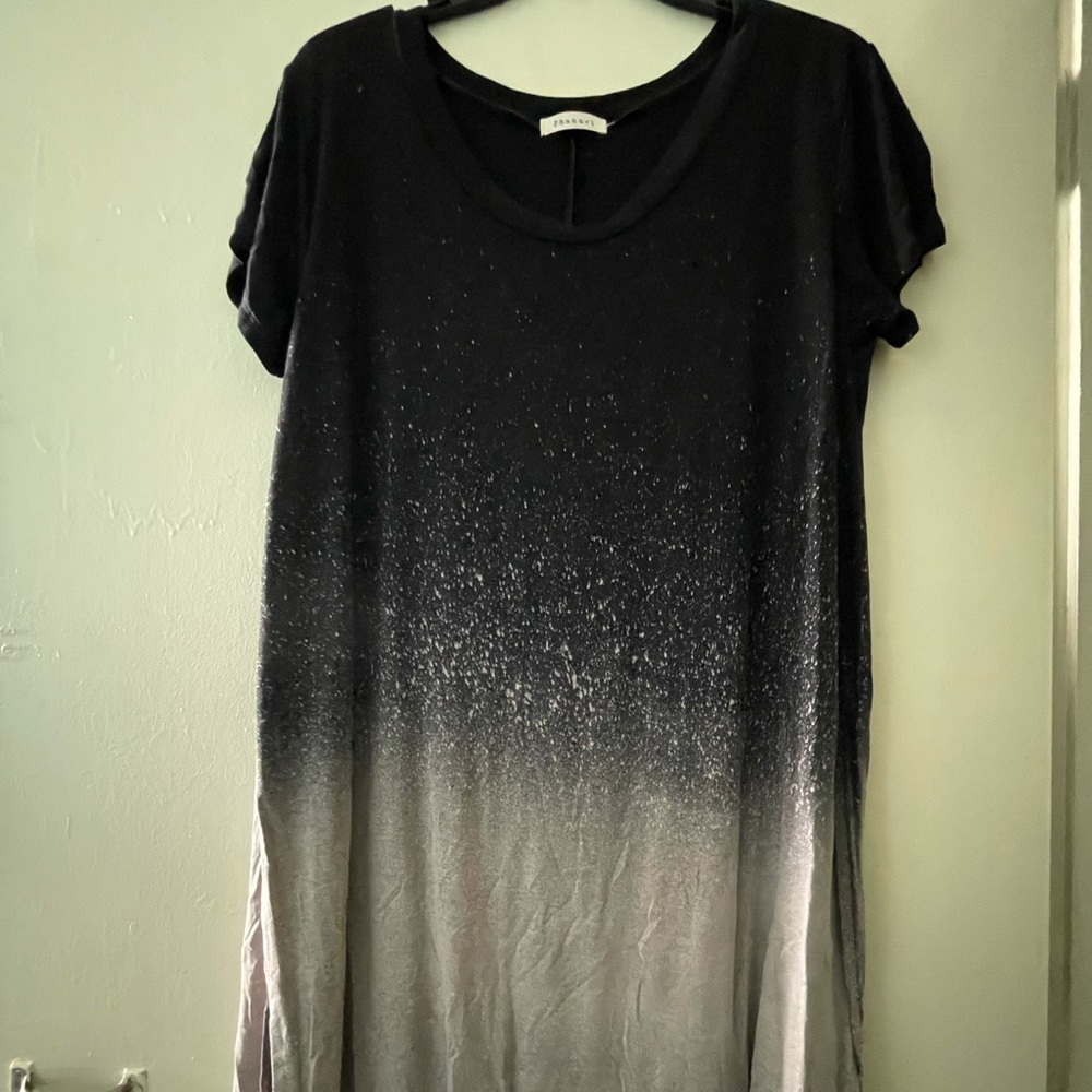 Phanuel Black Gradient Side Slit Top